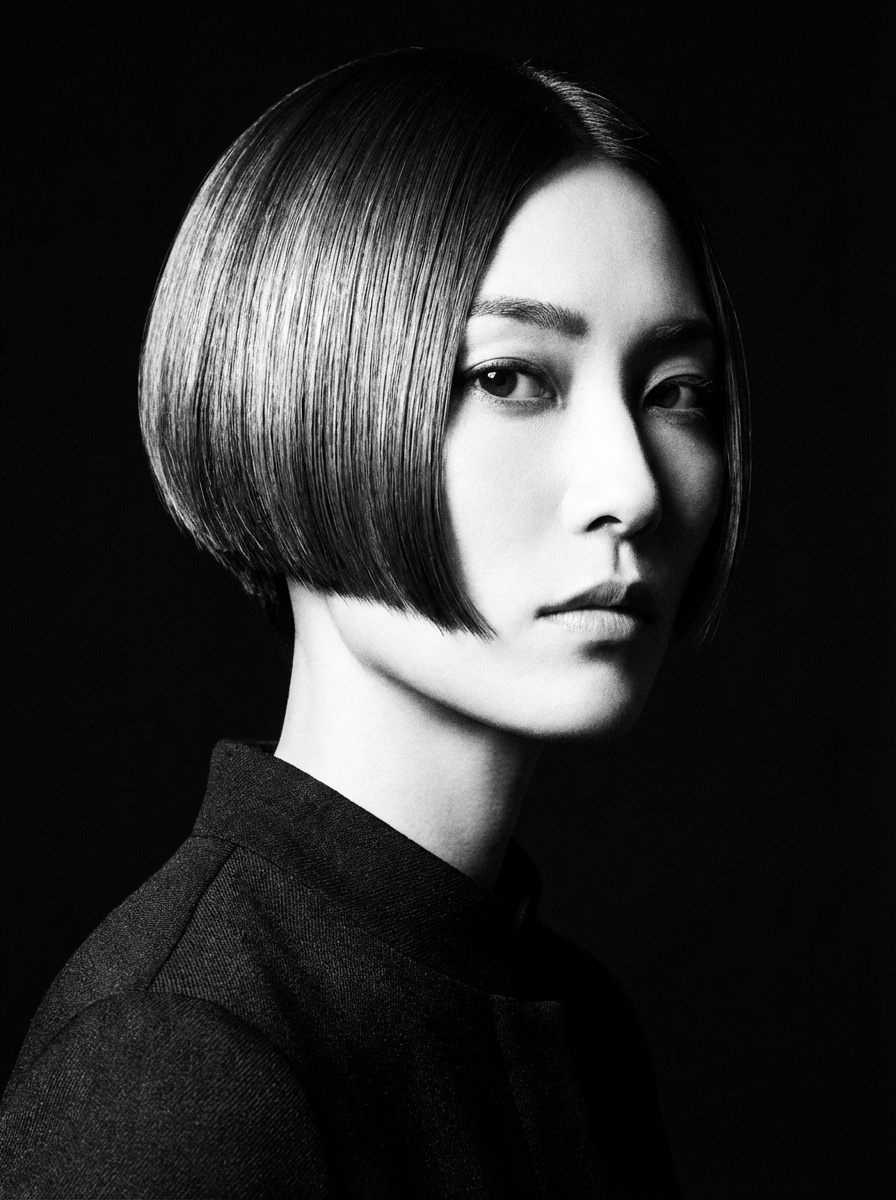 Architectural bob haircut